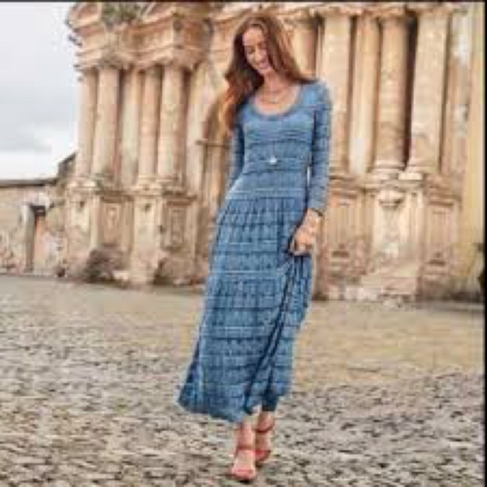 Sundance Blue Long Sleeve Dress